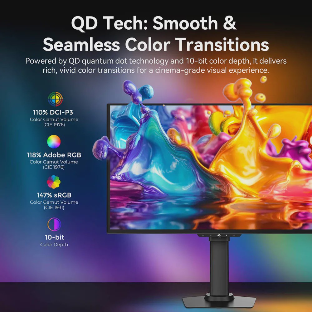 Titan Army G2785S 26.5" QD-OLED Gaming Monitor | QHD 240Hz | 0.03ms | HDR10 | Esports