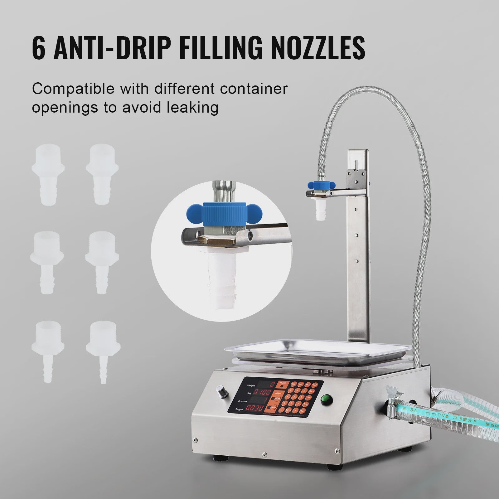 Automatische Vloeistof Vulmachine 30-15000g met Digitale Controle en Membraanpomp