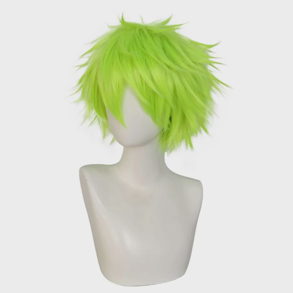 VALORANT Gekko Cosplay Pruik - Kort Krullend Synthetisch Haar in Cyaan Kleur