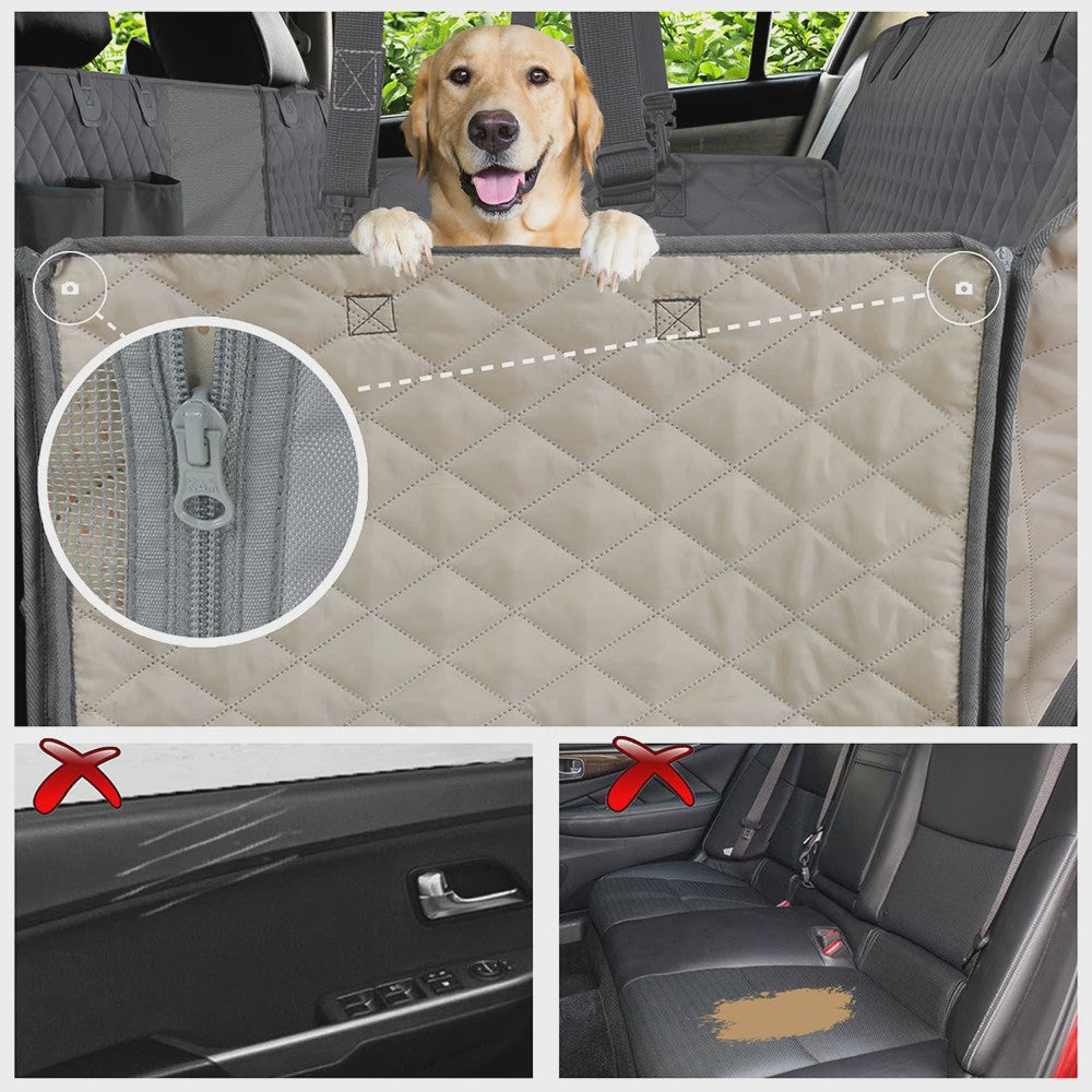 Waterdichte Hond Auto Stoelhoes & Hamac Beschermer met Veiligheidsgordel