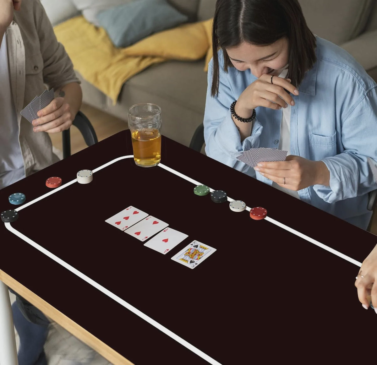 Professionele Poker Tafelmat 120x60cm - Anti-slip Rubber voor Texas Hold'em Partijen