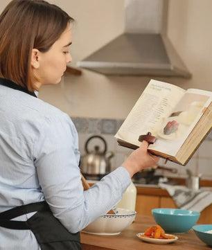 Houten Duim Boekenlegger - Eén Hand Lezen Boeksteun