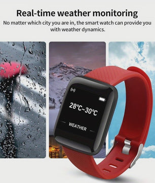 Smartwatch voor Heren & Dames: Fitness Tracker, Bericht Notificaties & Meer - Elektronisch Polshorloge