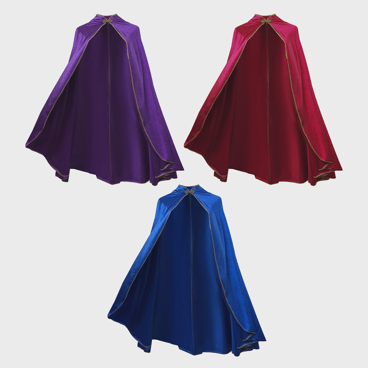 Unisex Middeleeuwse Fluwelen Cape met Opstaande Kraag - Renaissance Kostuum voor Feest, Cosplay & Podium