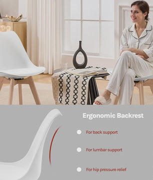 Set van 2 Ergonomische Draaistoelen 360° - Stijlvolle eetkamerstoelen met comfortabele zitting