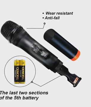 Draadloze Microfoon Set 2.4G - 2 Kanaals Handheld Microfoons voor Karaoke, Feest & Presentatie
