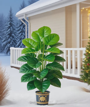 Grote Kunstplant Pothos met 24 Bladeren - 100cm Hoge Nep Groenplant