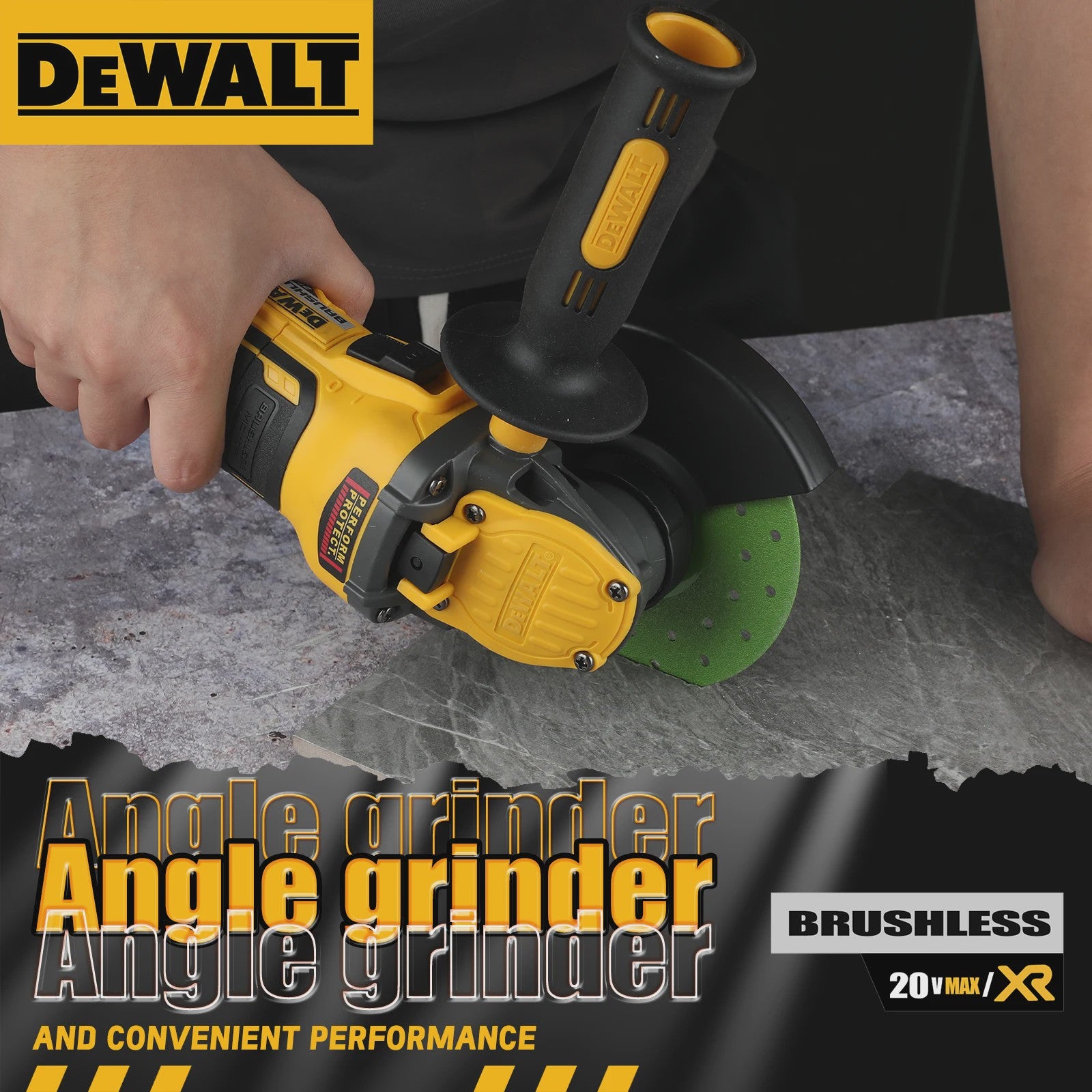 DEWALT DCG409 Haakse Slijper 20V Brushless Snoerloos 125mm - Krachtige Polijstmachine