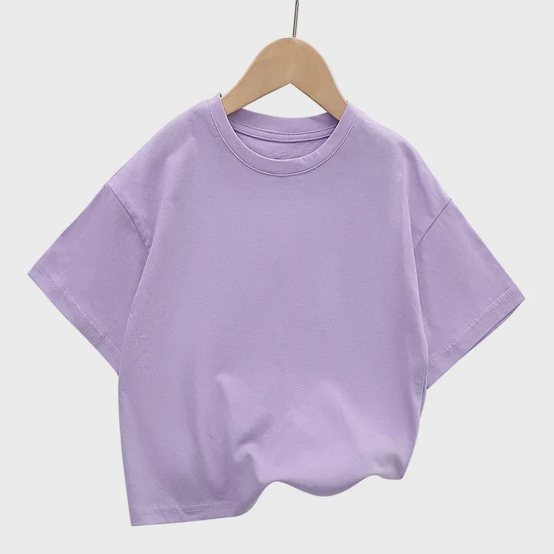 Zomer T-shirt Kinderen Korte Mouw Katoen - Trendy & Comfortabel voor Jongens & Meisjes (2-12 Jaar)