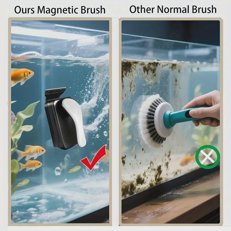 Sterke Magnetische Aquarium Glasreiniger met Antislip Handvat - Algenverwijderaar voor Vis Tanks en Glas