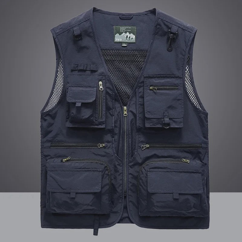 Tactisch Vest Heren - Veelzijdige Werk- en Fotovest met Mesh en Zakken