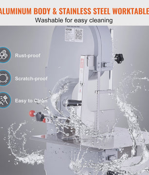 Professionele Bottenzaag Machine - RVS Tafelmodel Bandsaw voor Vlees en Botten
