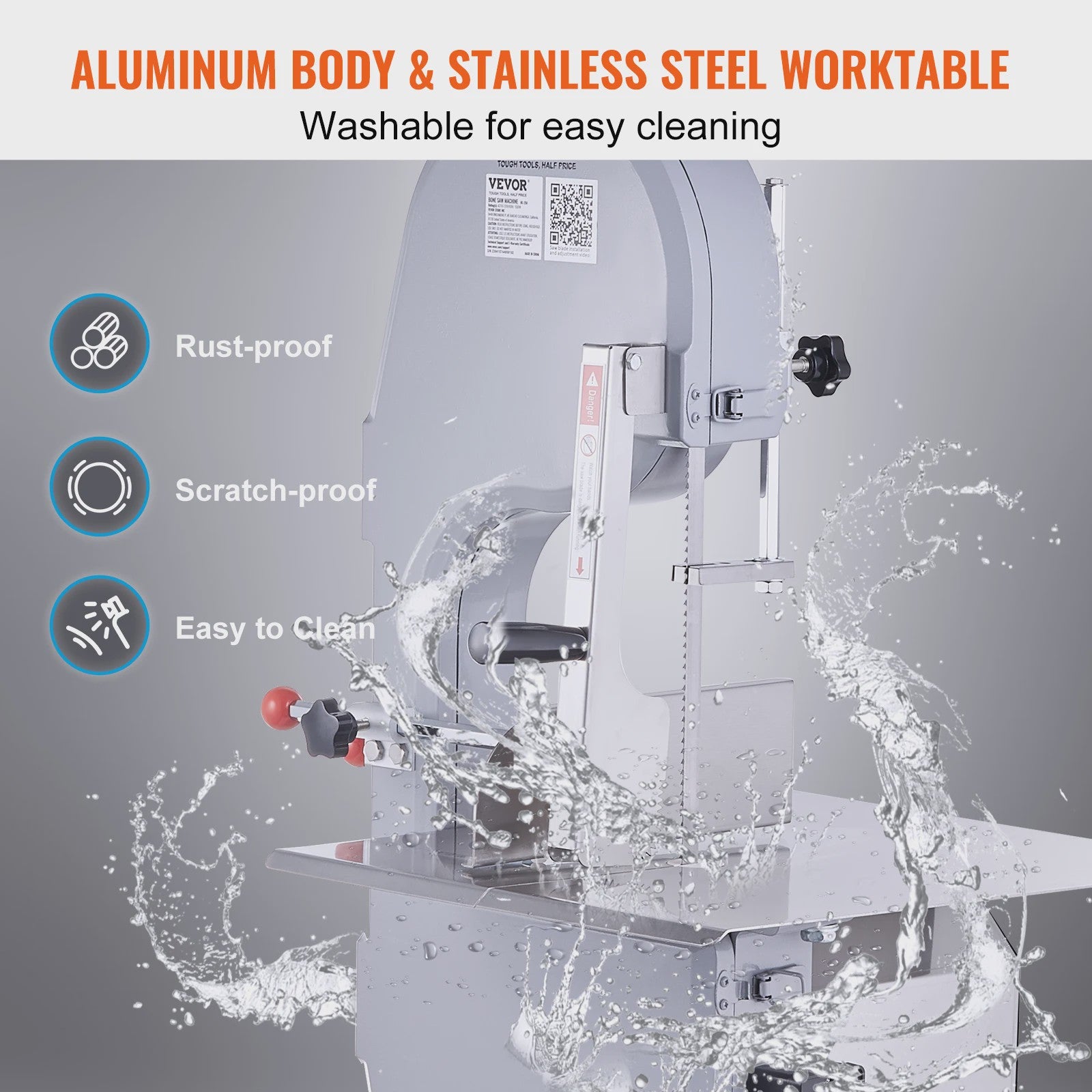 Professionele Bottenzaag Machine - RVS Tafelmodel Bandsaw voor Vlees en Botten