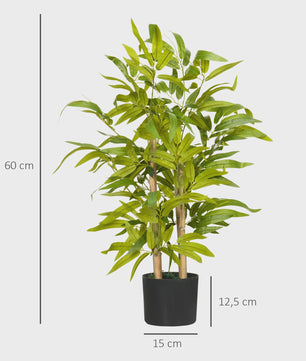 Realistische Bamboe Kunstplant 60 cm met Pot - Sfeervolle Decoratie