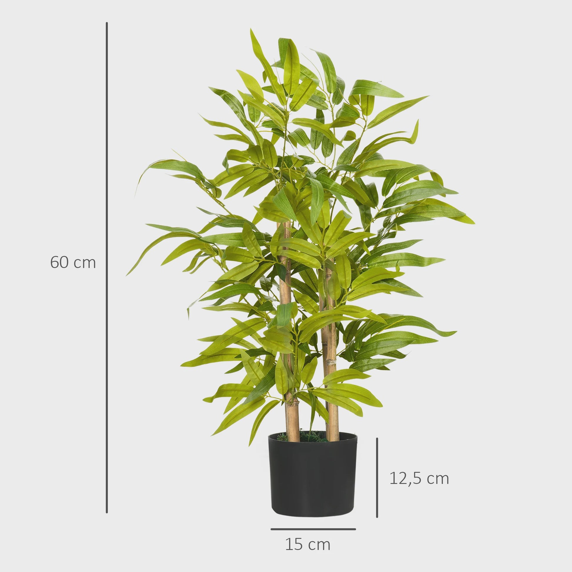 Realistische Bamboe Kunstplant 60 cm met Pot - Sfeervolle Decoratie
