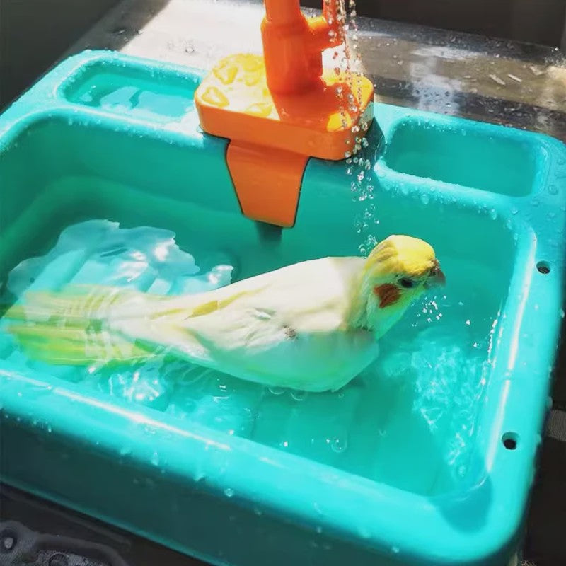 Automatische Vogelbadje met Douche voor Papegaaien en Kleine Vogels - Interactief Speelgoed