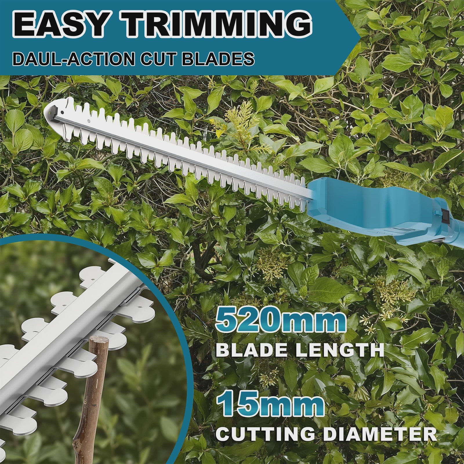 Gisam 2-in-1 Snoei- en Houtzaagmachine - Snoerloos, Borstelloos & Makita 18V Compatibel