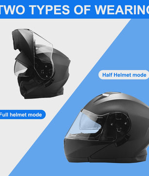 Modulaire Flip-Up Motorhelm - DOT Gecertificeerd, Dubbel Vizier, All-Season