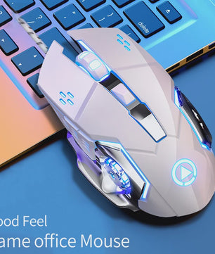 Verlicht Toetsenbord en Muis Combo - Ergonomisch, Mechanisch Gevoel, USB, Backlit voor Gaming & Kantoor