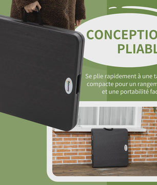 Outsunny Opvouwbare Campingtafel voor 4 Personen - In hoogte Verstelbaar, 118x60x74 cm