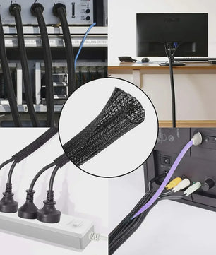 Zelfsluitende Kabelbeschermer - Flexibele PET Gevlochten Beschermhoes voor Kabelmanagement