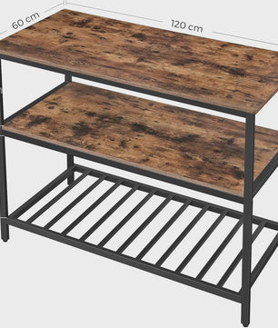VASAGLE Keukenrek met Werkblad, 3 etages, Staal Frame - Ruim & Stijlvol