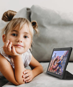 Pritom 7 Inch Tablet PC met Android 13, 4GB RAM, 32GB ROM en Lederen Hoes