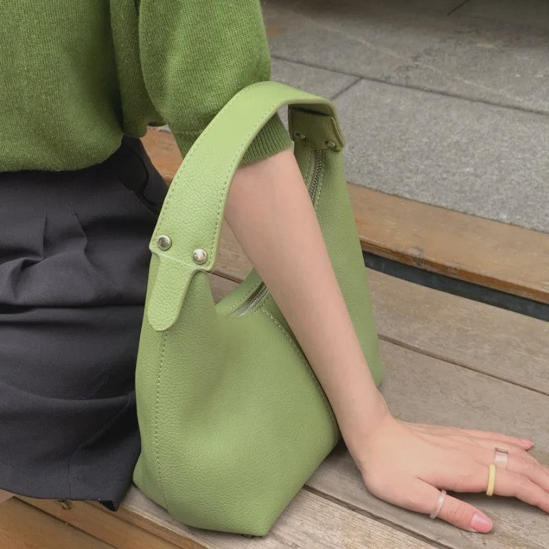Vintage PU Lederen Schoudertas voor Dames - Hobo Stijl