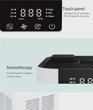 Luchtreiniger met HEPA Filter, Ionisator & Aroma Functie - Rook & Geur Verwijderaar