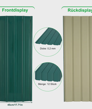 12x Golfplaten Metaal - Gecoat Staal 0.23mm Dik - Roestbestendig Dakbedekking voor Carport