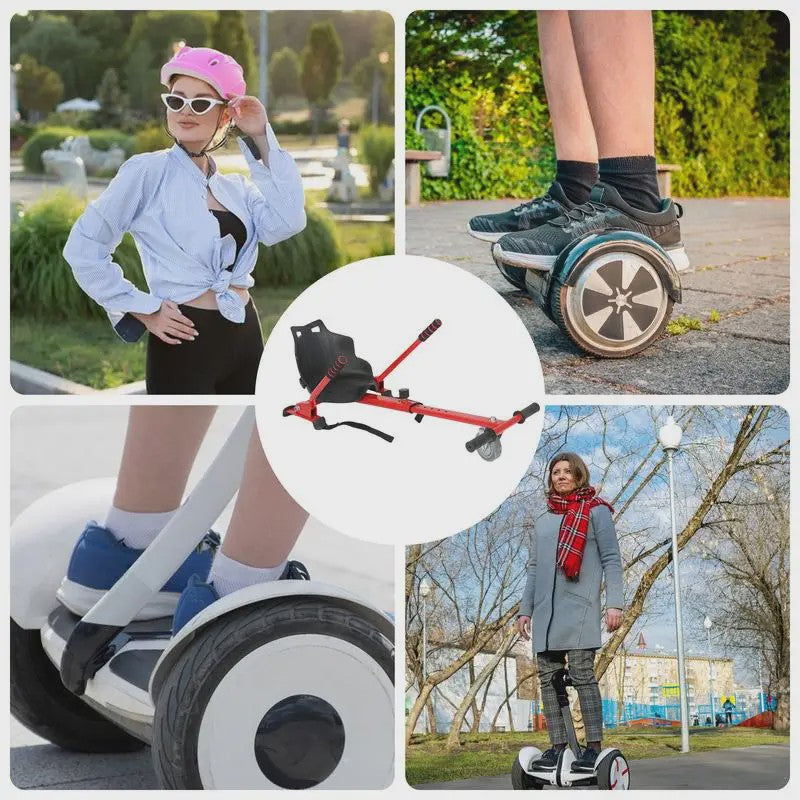 Hoverboard Zitje Gokart Accessoire - Verstelbaar Frame voor 6.5-10 Inch Scooters
