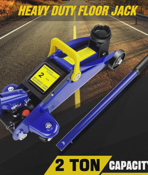 Robuuste Autokrik Set: 2 Ton Hydraulische Trolleykrik met 3 Ton Assenbokken voor Garage & Werkplaats