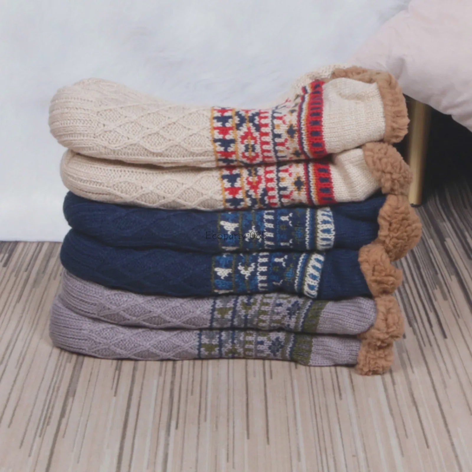 Super Warme Unisex Huissokken met Pluche Voering - Antislip & Comfortabel voor Winter
