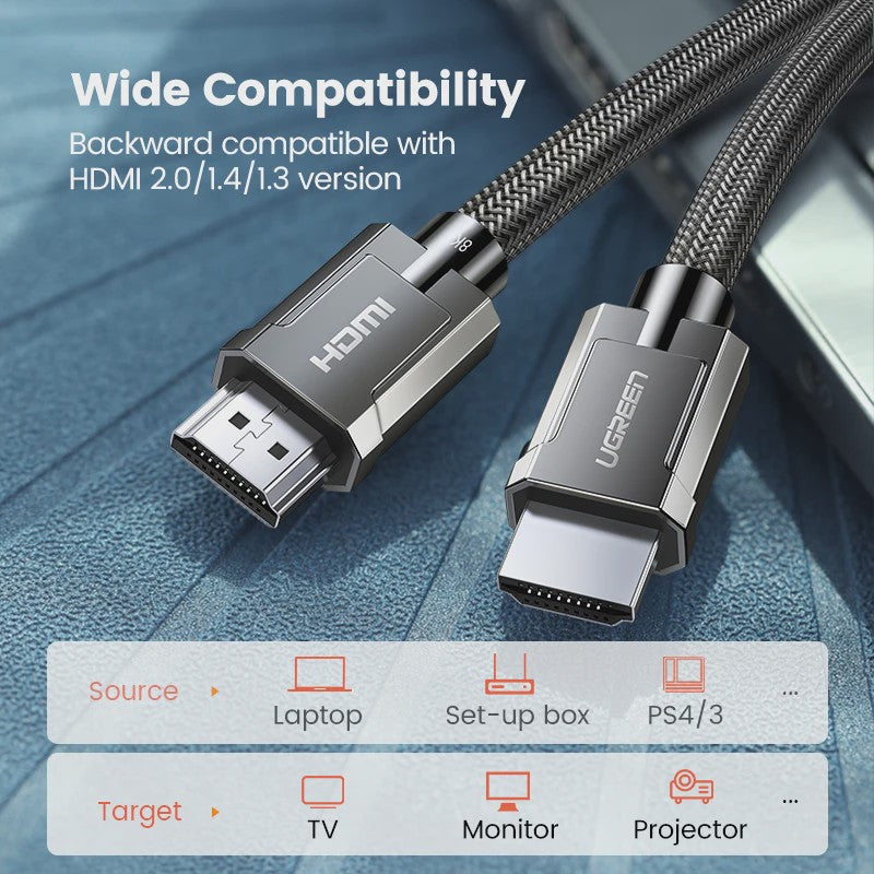 UGREEN 8K HDMI 2.1 Kabel - 48Gbps, eARC, Dolby Vision, 8K@60Hz