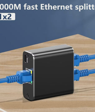 Gigabit RJ45 Splitter 1 naar 2 - 1000M Ethernet Netwerk Kabel Verlenging