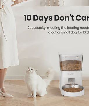 ROJECO Automatische Hond & Kat Voerbak met WIFI Bediening - 2L Capaciteit