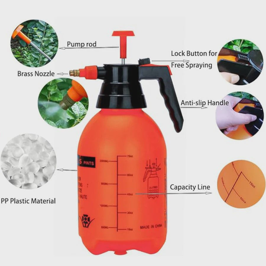 Drukspuit 2 Liter voor Plantenverzorging en Tuinieren - Verstelbare Straal