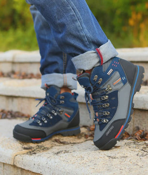 HIKEUP Heren Winter Wandelschoenen Hoge Top Waterdicht Anti-Koud Sneeuwlaarzen
