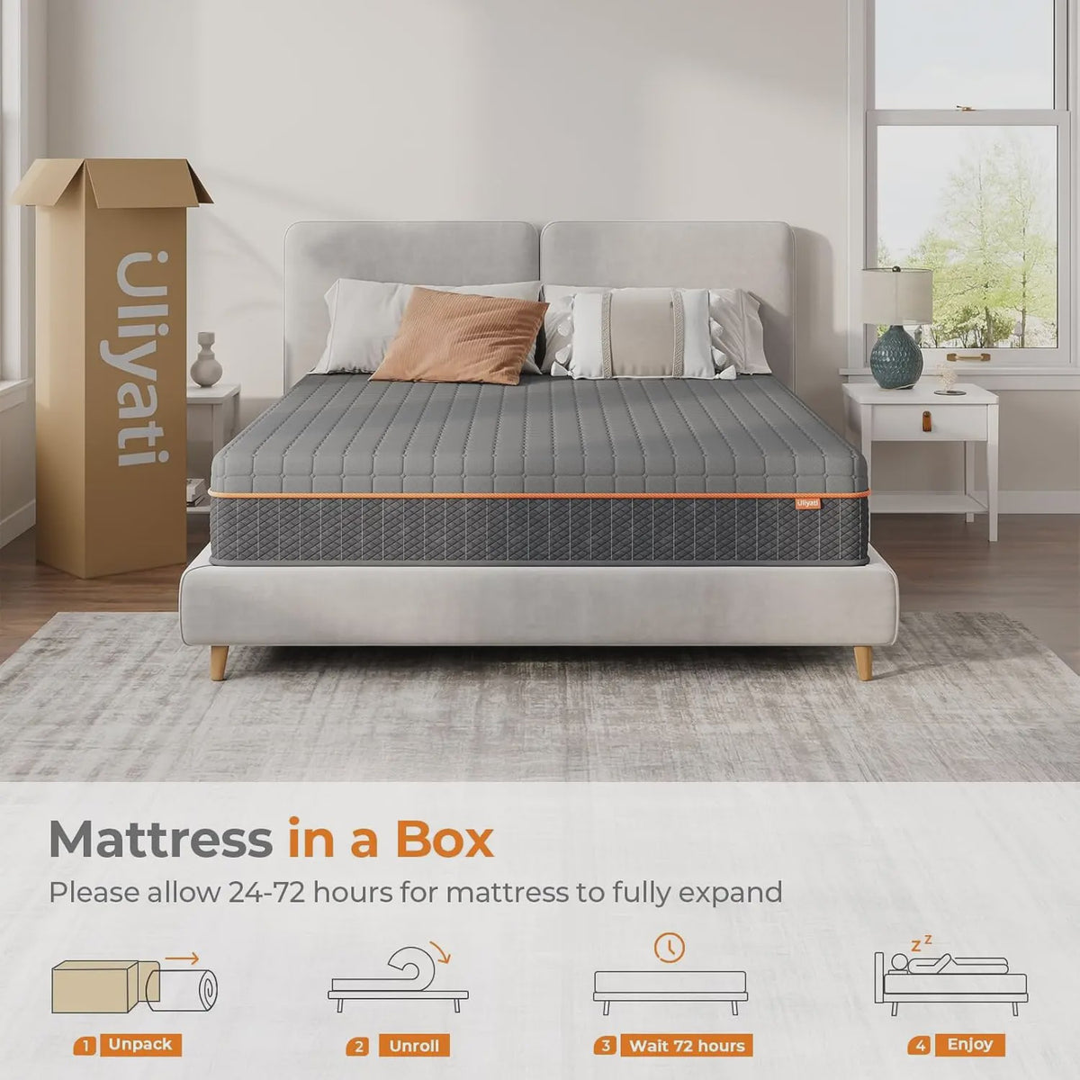 Gel Memory Foam Matras - Drukverlichtend, Koel Slapen & Lichaamssteun (Hardheid 3-4)