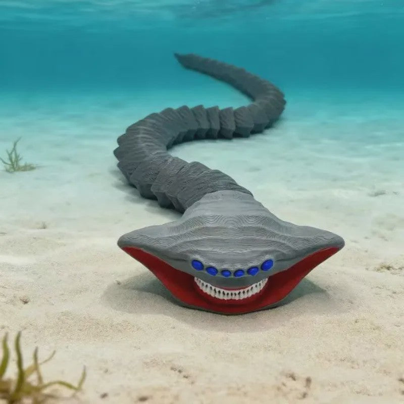3D Geprinte Zeemonster Actiefiguur - Flexibel Speelgoed & Decoratie