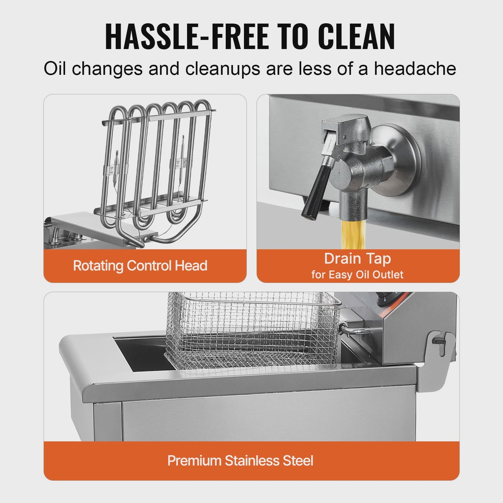 Dubbele Professionele Frituurpan 2x11L RVS met Olieafvoer & Filtratie