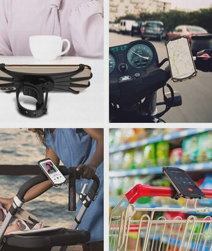 Universele Siliconen Telefoonhouder voor Fiets, Motor & Kinderwagen - Verstelbaar & Antislip