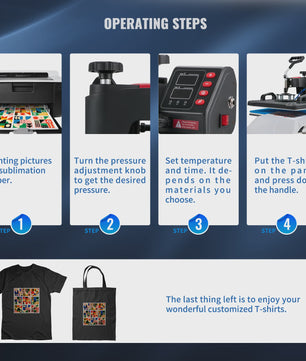 5-in-1 Heat Press Machine 12x15 inch - Digitale Sublimatie Transfer Printer
