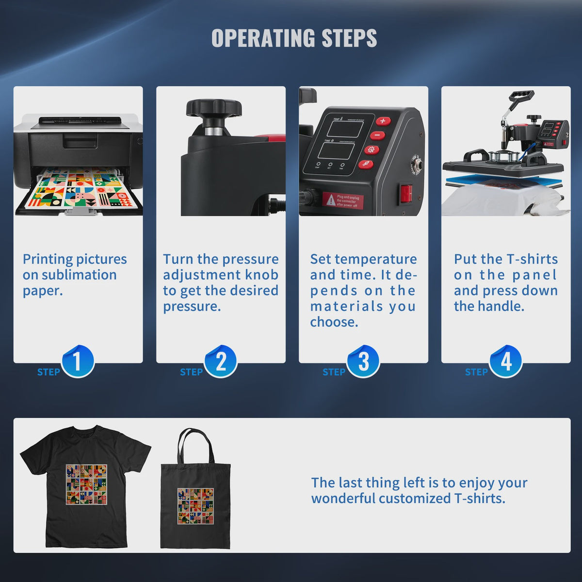 5-in-1 Heat Press Machine 12x15 inch - Digitale Sublimatie Transfer Printer