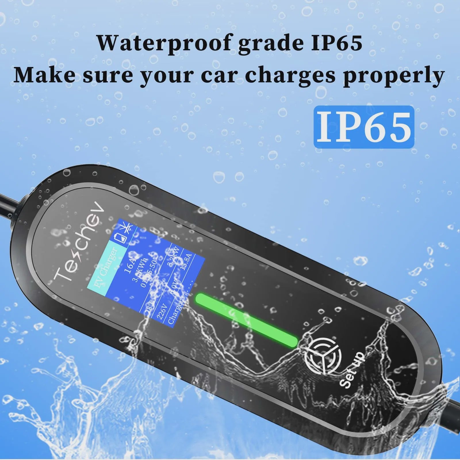 3.5KW Draagbare EV Charger Type 2 | 16A 1-Fase Laadstation voor Elektrische Auto's