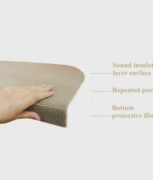 13x Beige Antislip Traptrede Matten - 55x24cm - Bescherming en Veiligheid voor Elke Trap