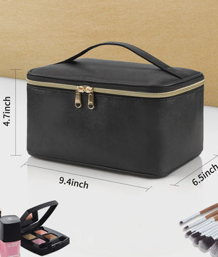 Grote Make-up Tas - Draagbare Kosmetische Organizer met Veel Opbergruimte voor Dames en Meisjes
