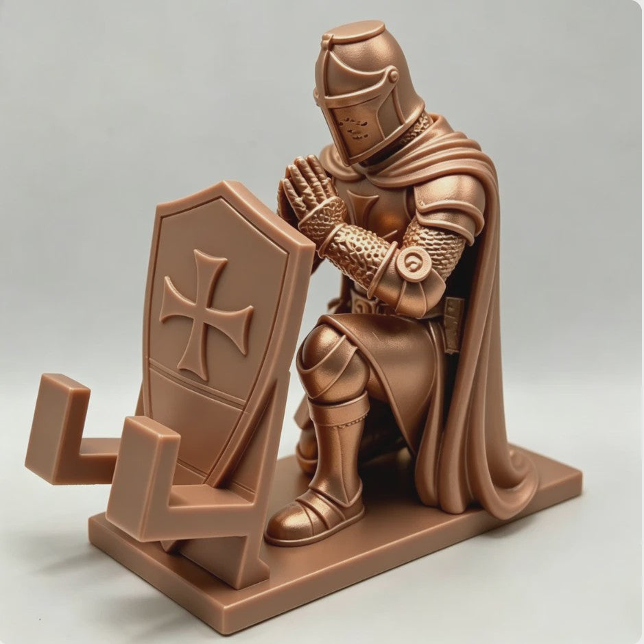 Middeleeuwse Templar Ridder Telefoonhouder - Uniek Bureau Decor & Cadeau