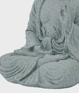 Zittende Buddha Beeldje - Zen Tuindecoratie & Vis Tank Ornament (Resin Steenlook)