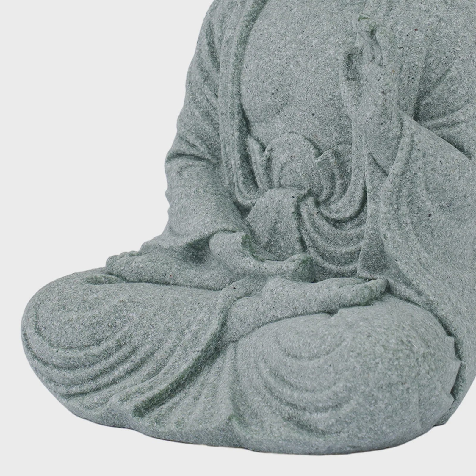 Zittende Buddha Beeldje - Zen Tuindecoratie & Vis Tank Ornament (Resin Steenlook)